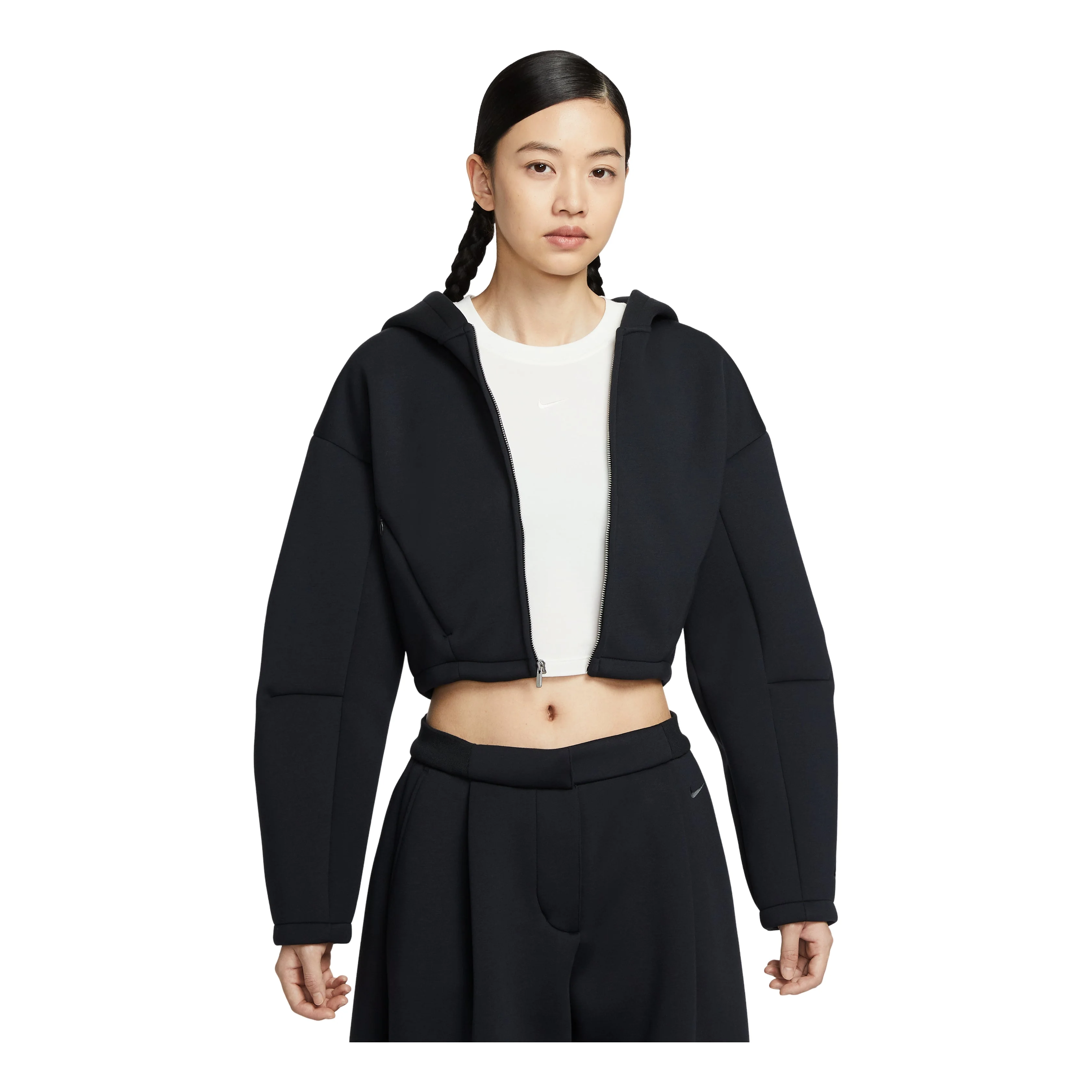(WMNS) Nike Oversized Full-Zip Jacket 'Black Anthracite' HV2077-010 - 1