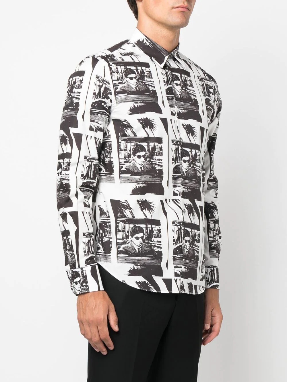 graphic-print long-sleeve shirt - 3