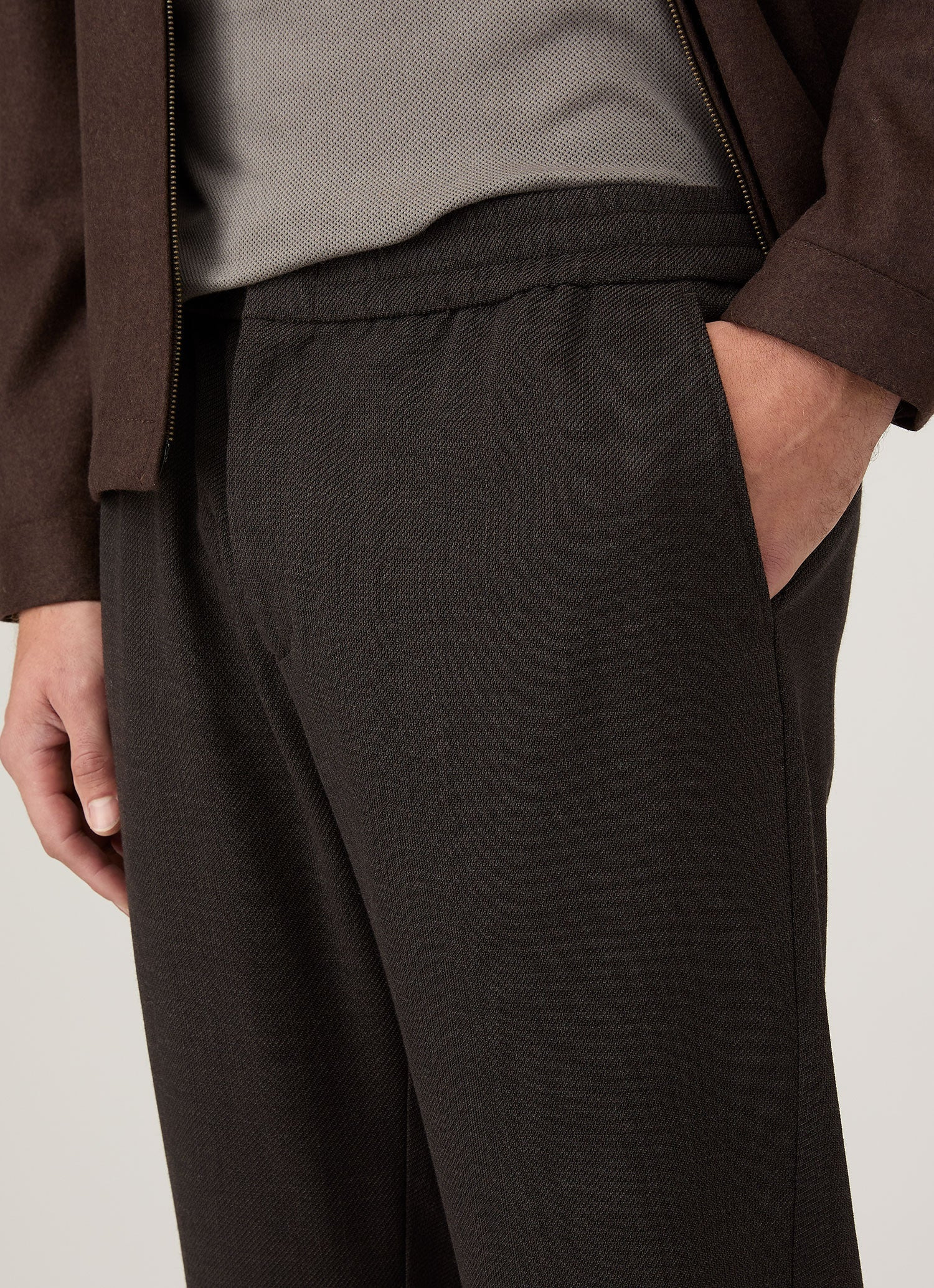 Textured Wool Drawstring Trouser - 6