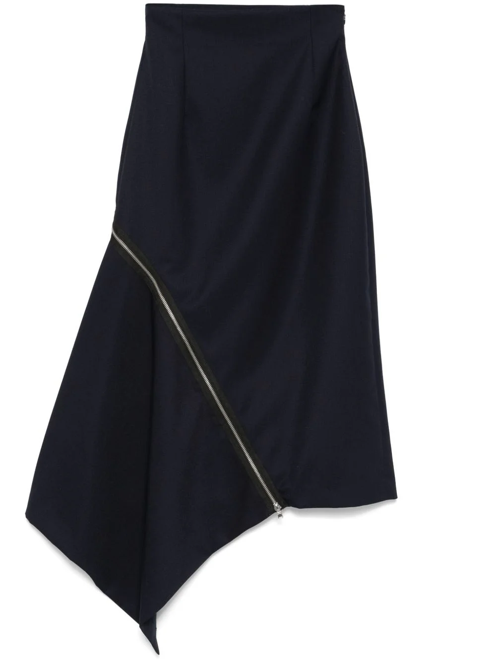 zip-detail midi skirt - 1