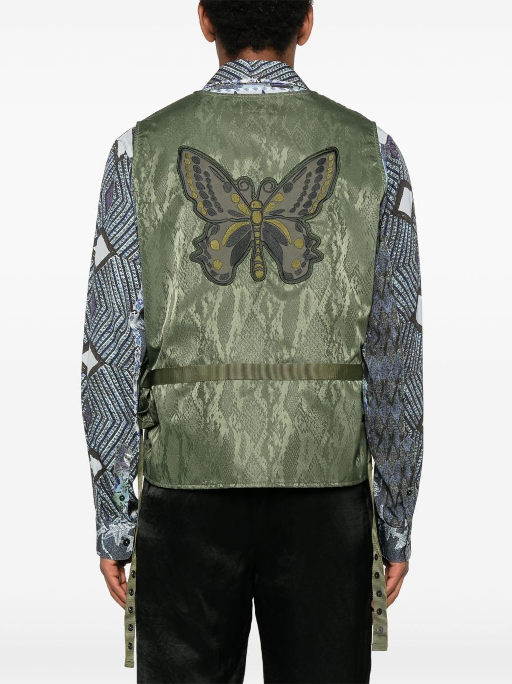 logo-embroidered gilet - 4