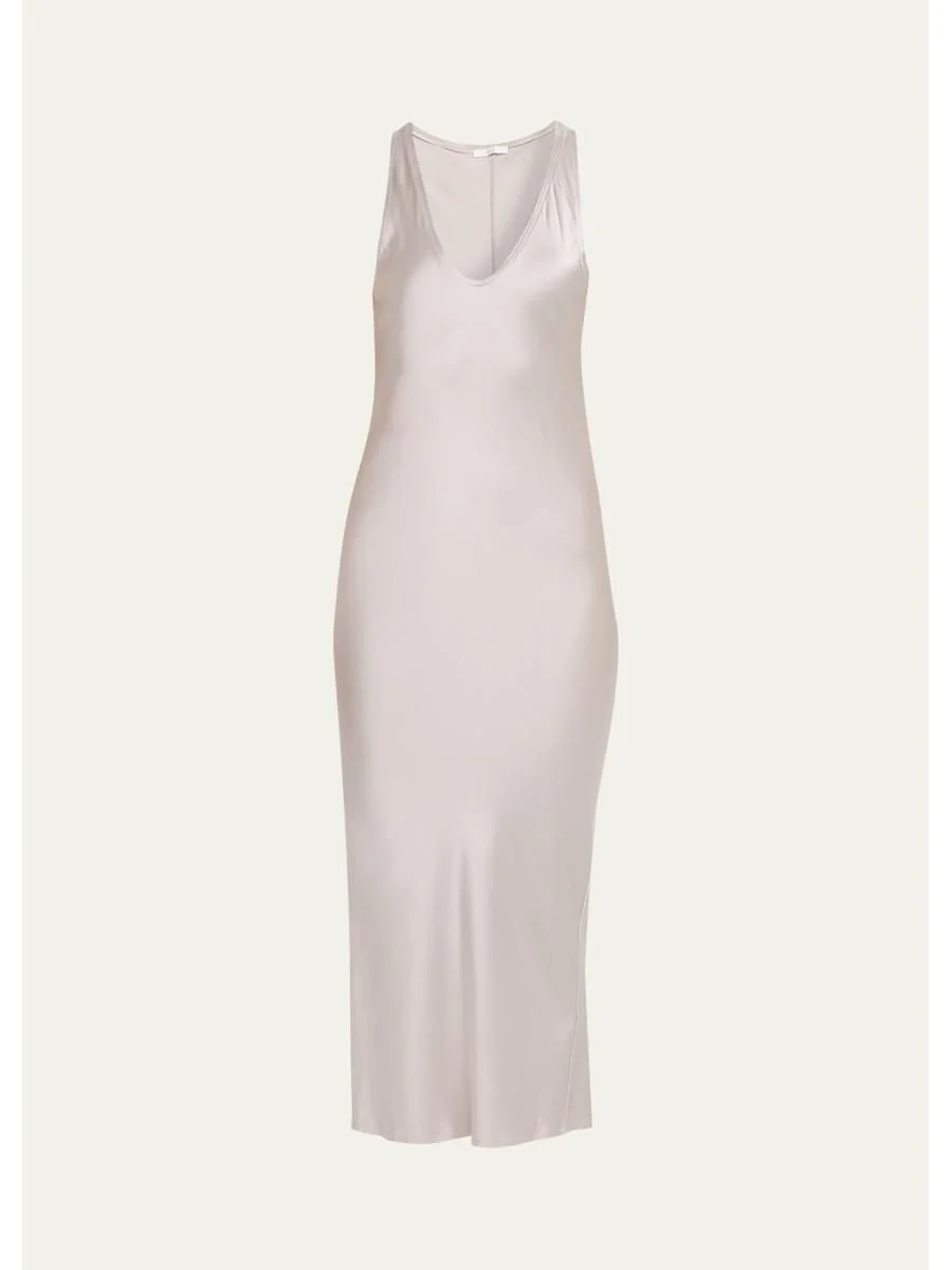 Anna Silk Midi Dress - 1