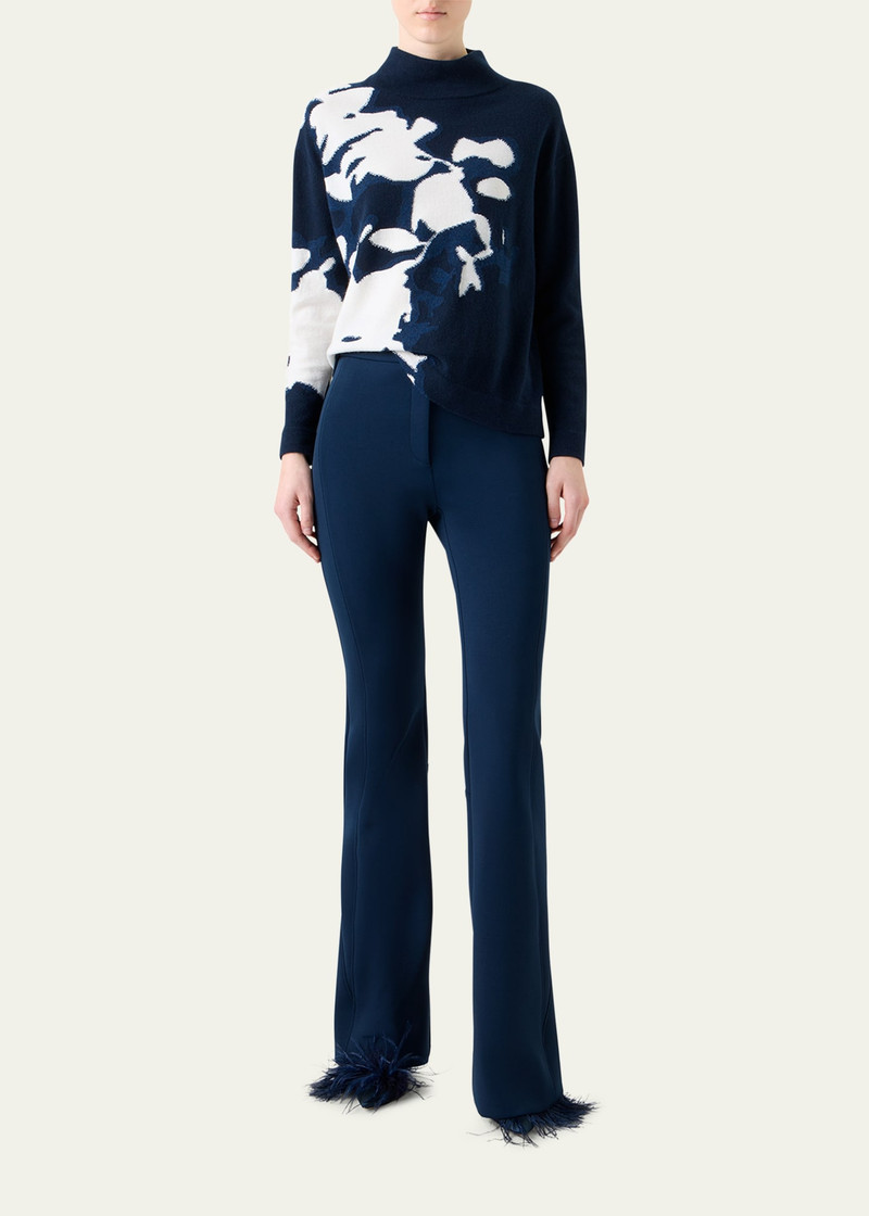 AKRIS Mock-Neck Wildflower Cashmere Sweater outlook