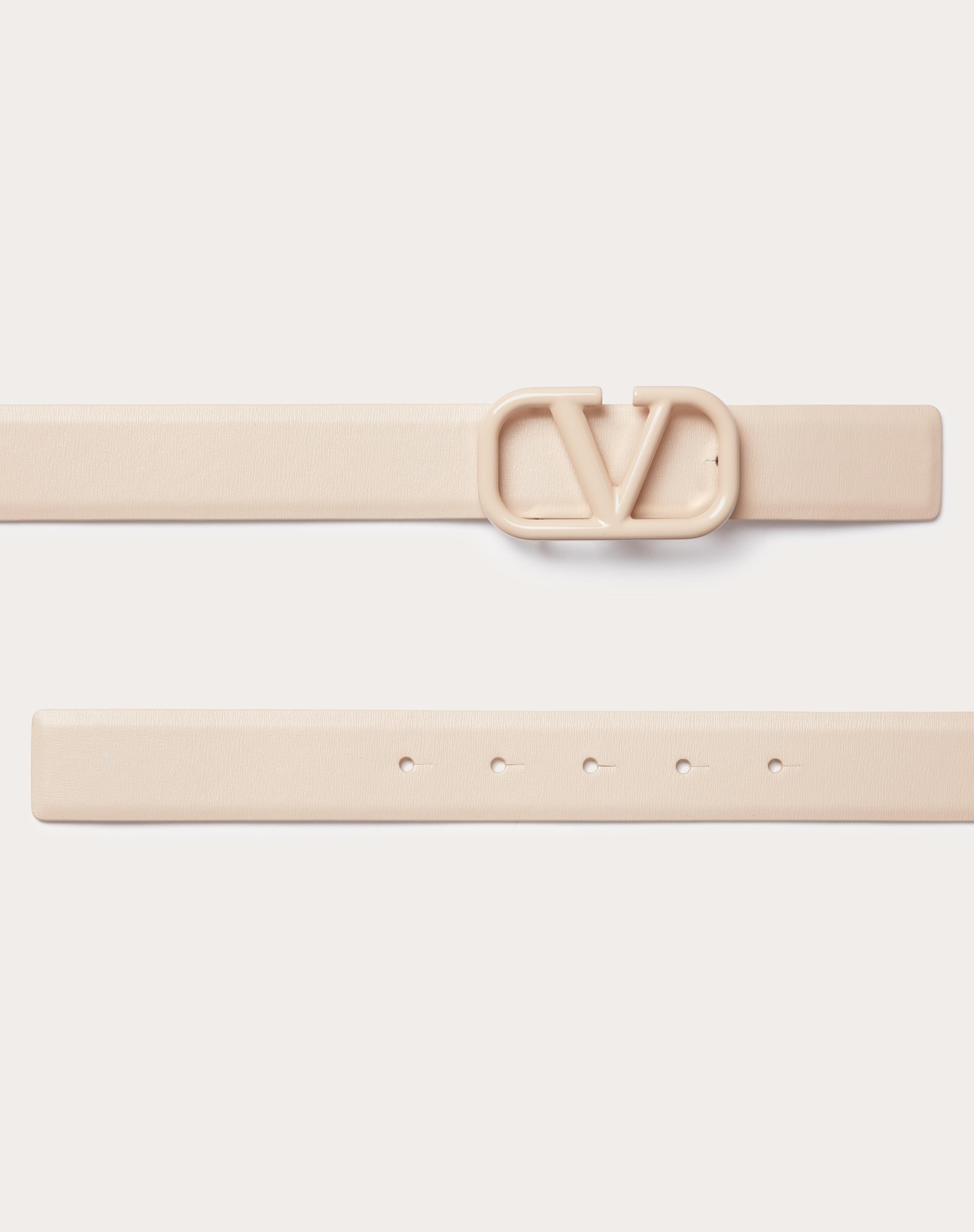 VLOGO SIGNATURE BELT IN SHINY CALFSKIN 30MM - 3