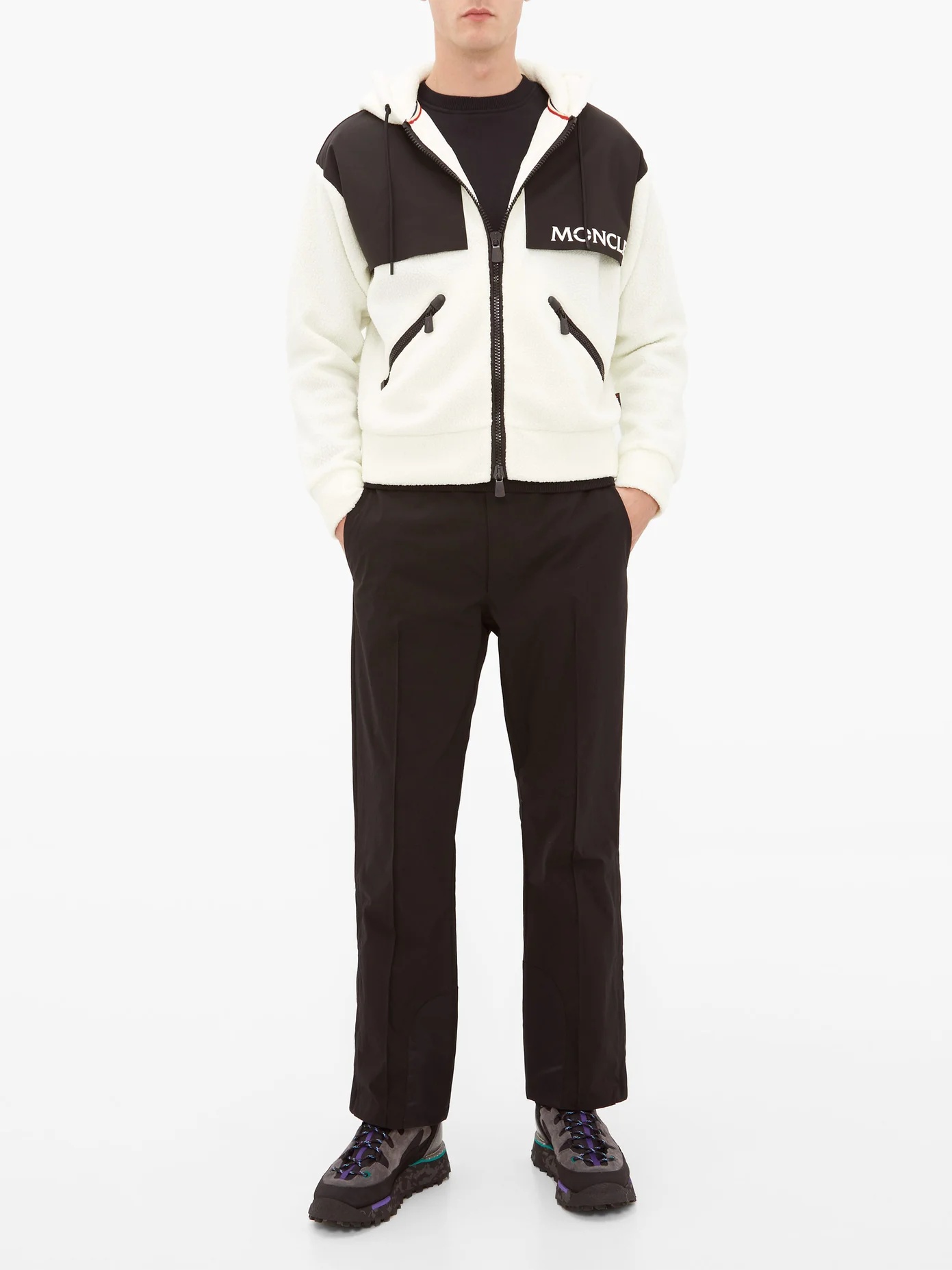 Hooded logo-print fleece ski jacket - 2