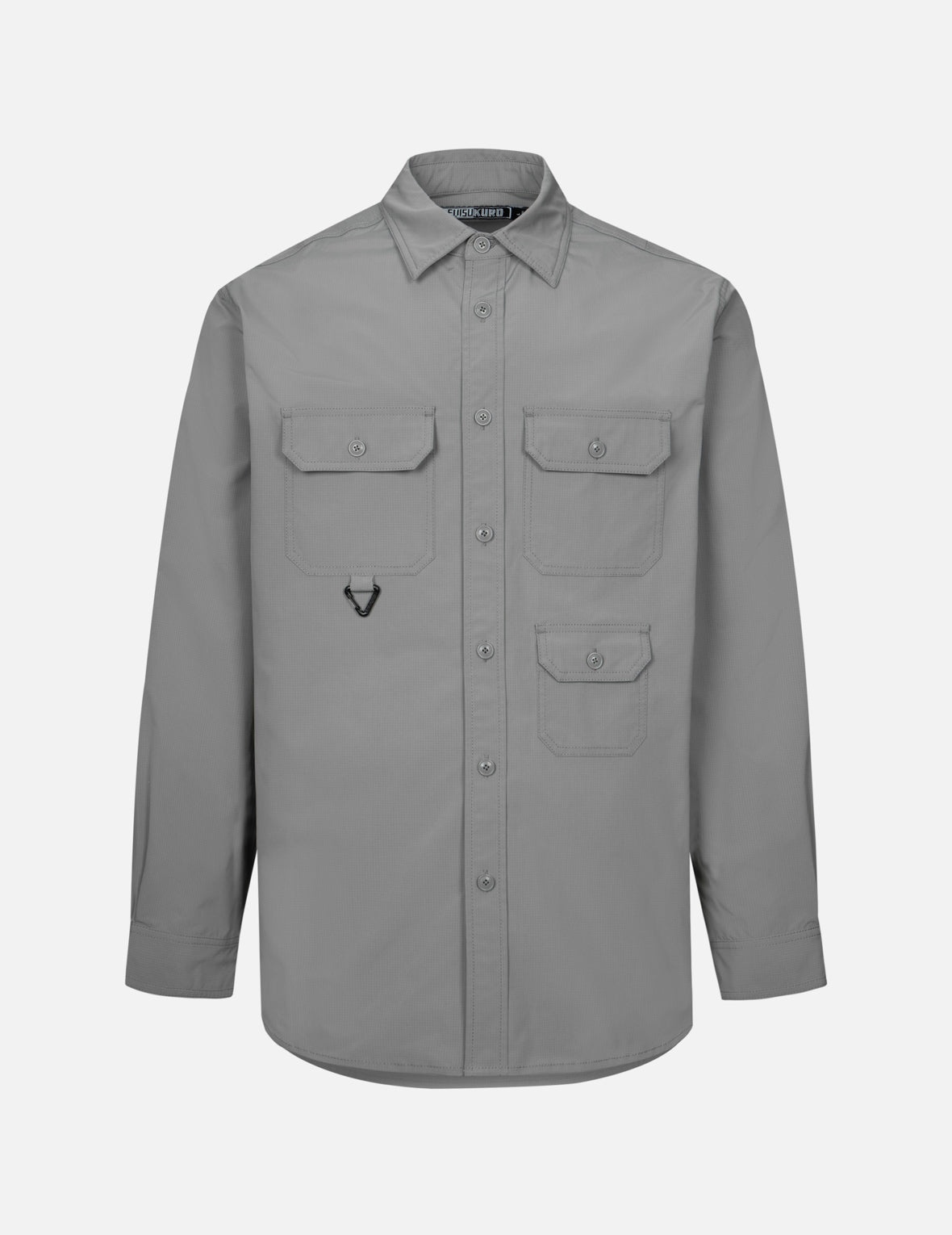 3D Metallic Fishing Logo Print Relax Fit Shirt - 5