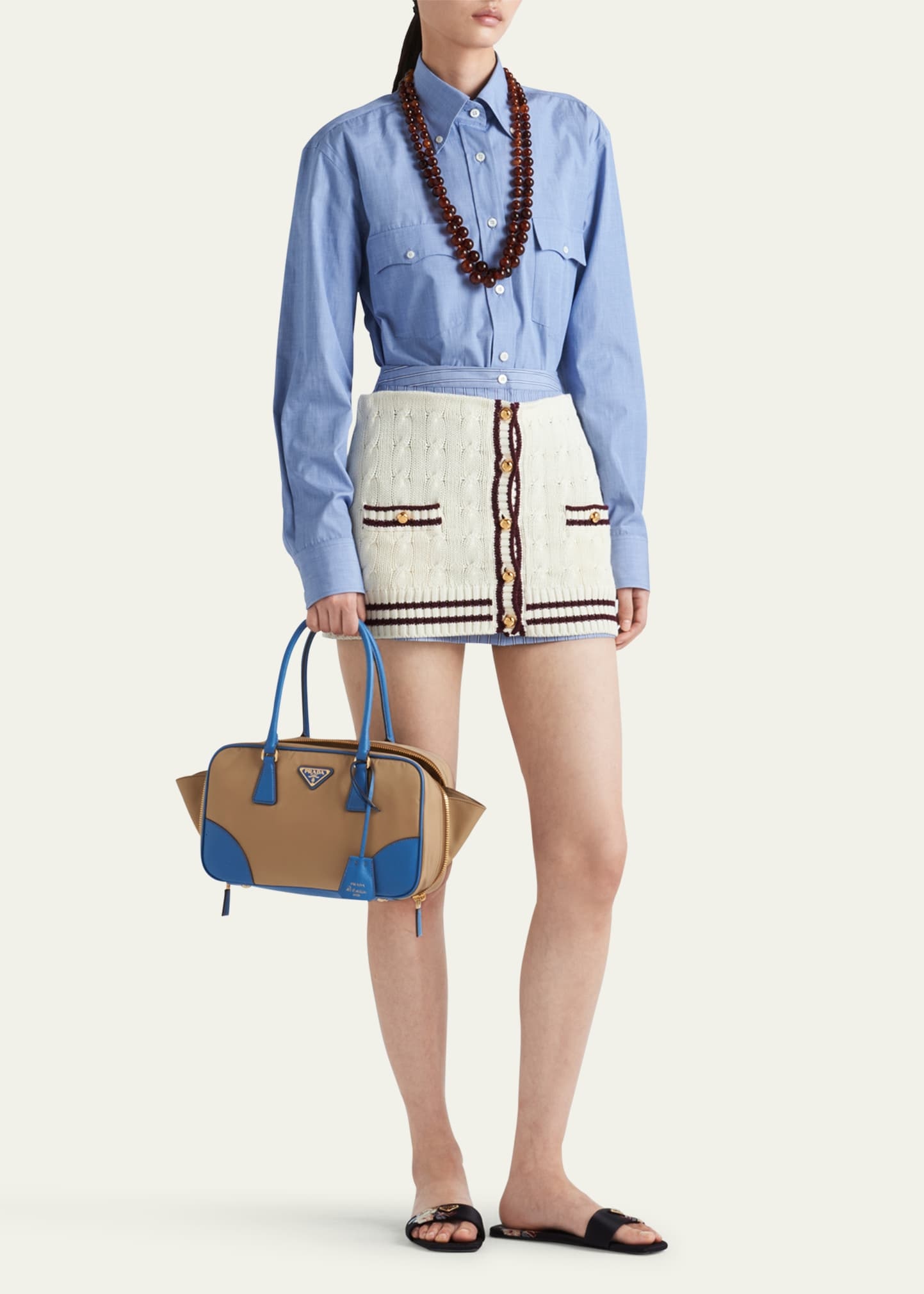 Cotton Knit Mini Skirt - 2