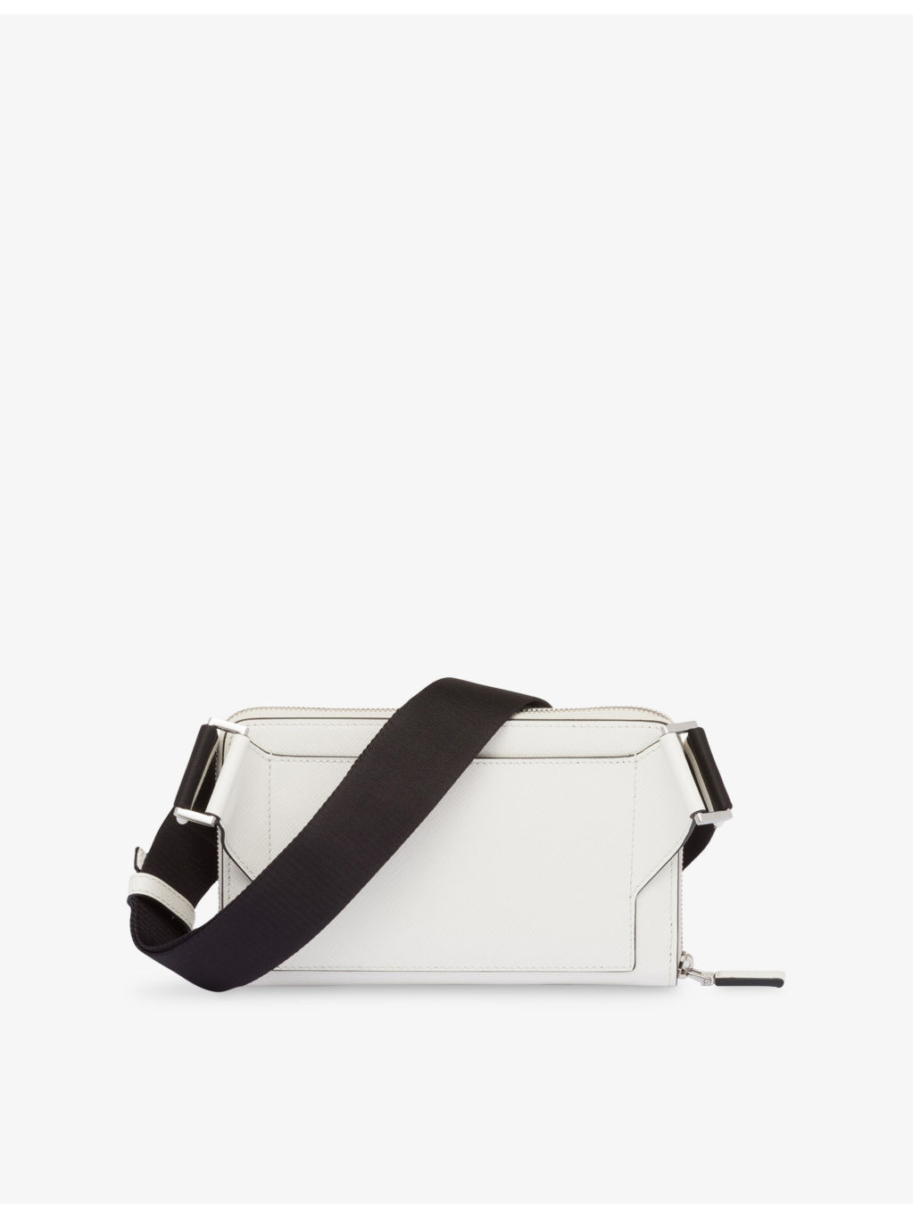 Brand-plaque Saffiano-leather cross-body bag - 5