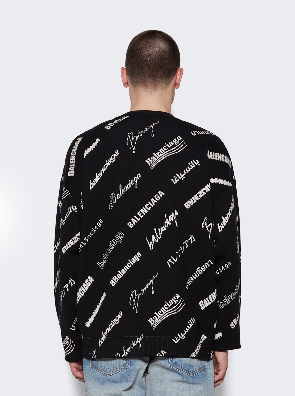 Crewneck Sweater Black and White - 5