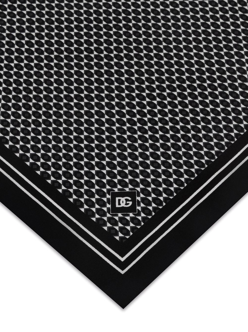 Dolce & Gabbana geometric-print silk scarf outlook