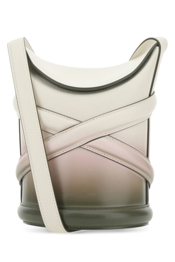 ALEXANDER MCQUEEN Multicolor Leather The Curve Bucket Bag - 1