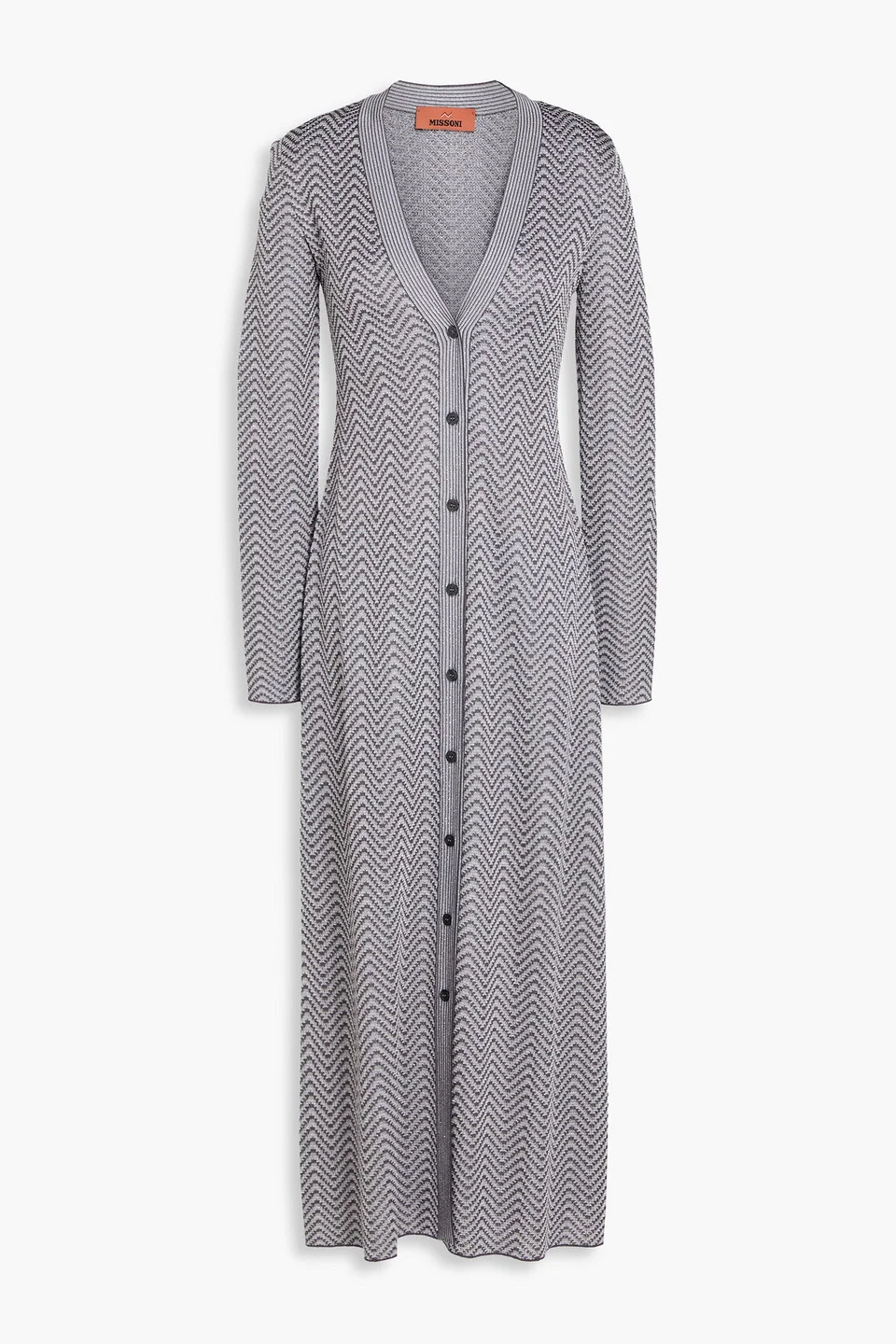 Metallic crochet-knit cardigan - 1