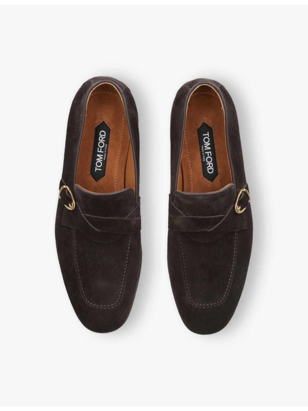 Side-Buckle Suede Loafers - 2