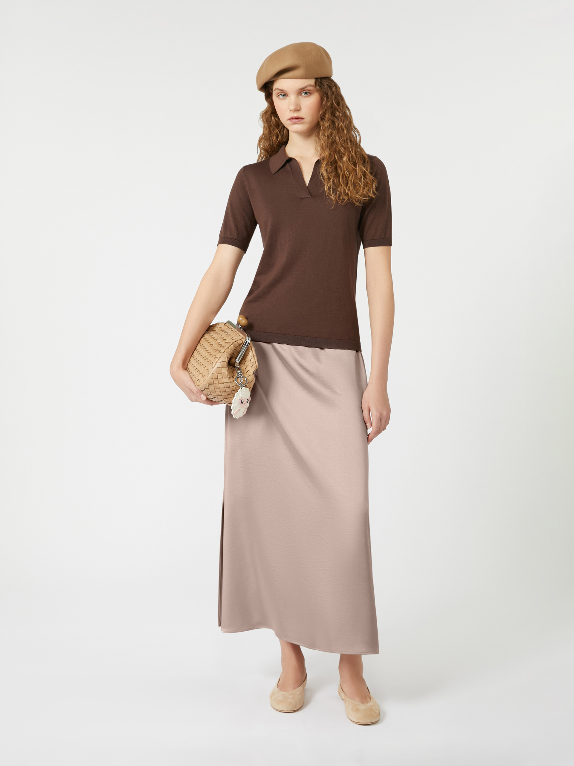 RONCOLO Silk and cotton polo T-shirt - 2