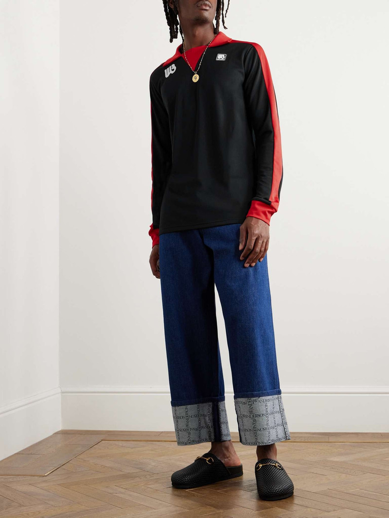 WALES BONNER Logo-Embellished Striped Jersey T-Shirt outlook