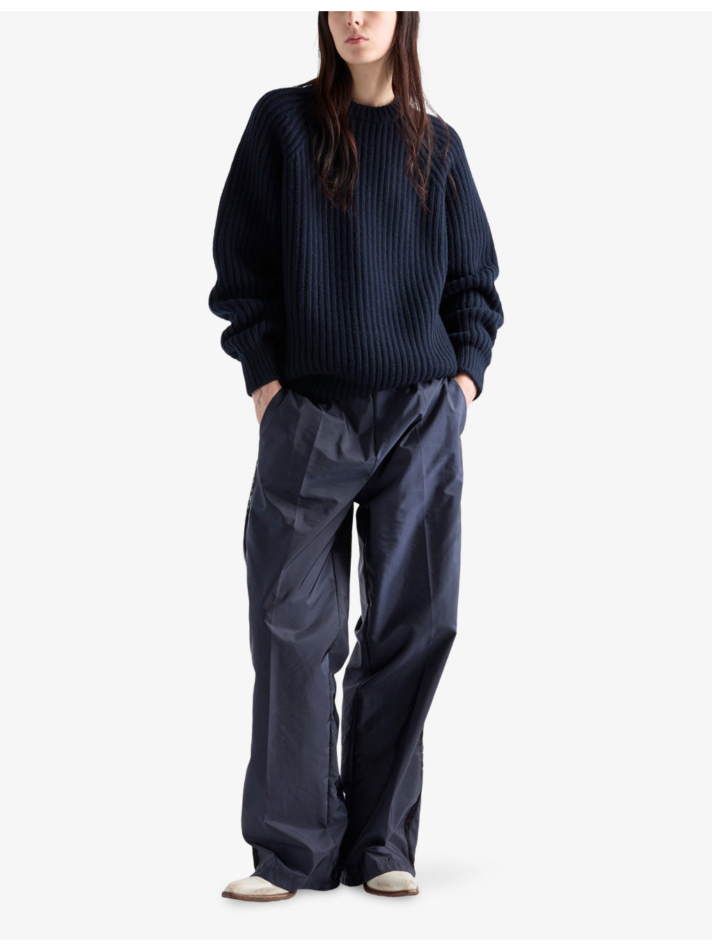 Re-Nylon Wide-Leg Woven Trousers - 2