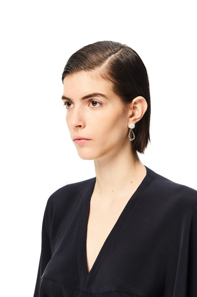 Loewe Drop earrings in metal and crystals outlook