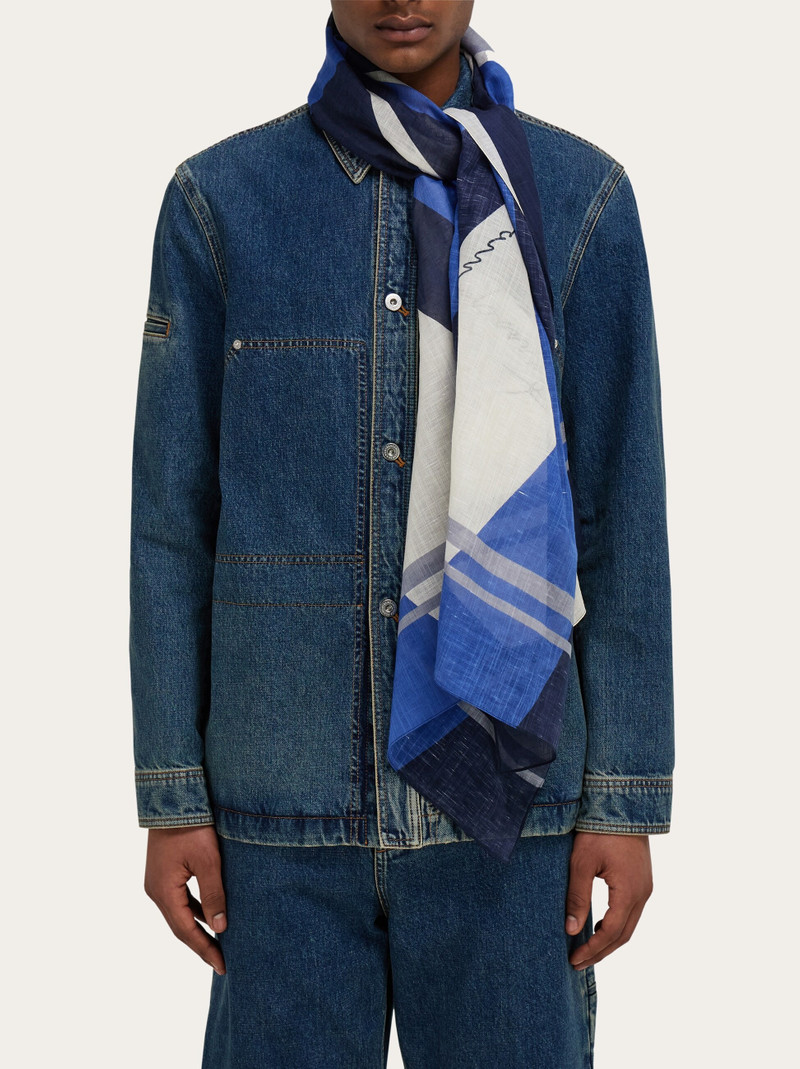 FERRAGAMO Linen blend stole outlook