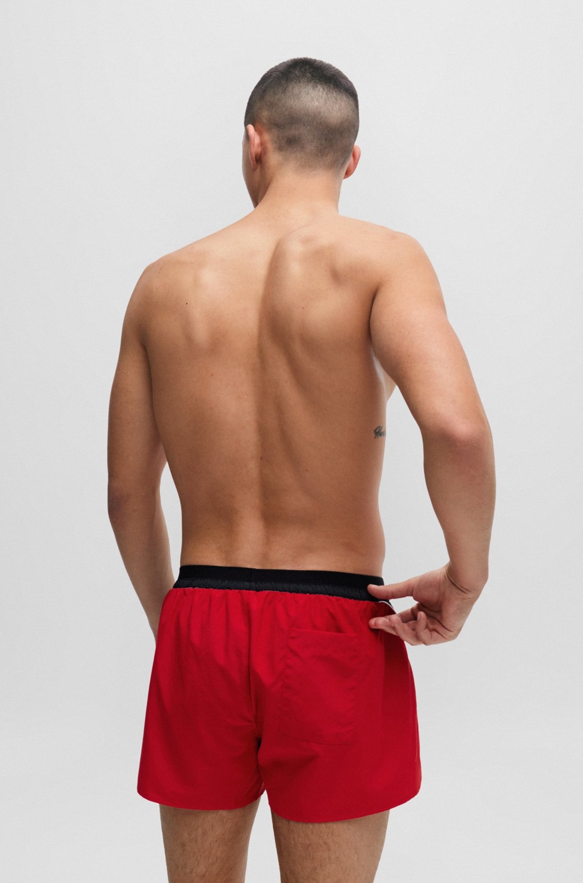 FULLY LINED SWIM SHORTS IN QUICK-DRYING FABRIC - 4