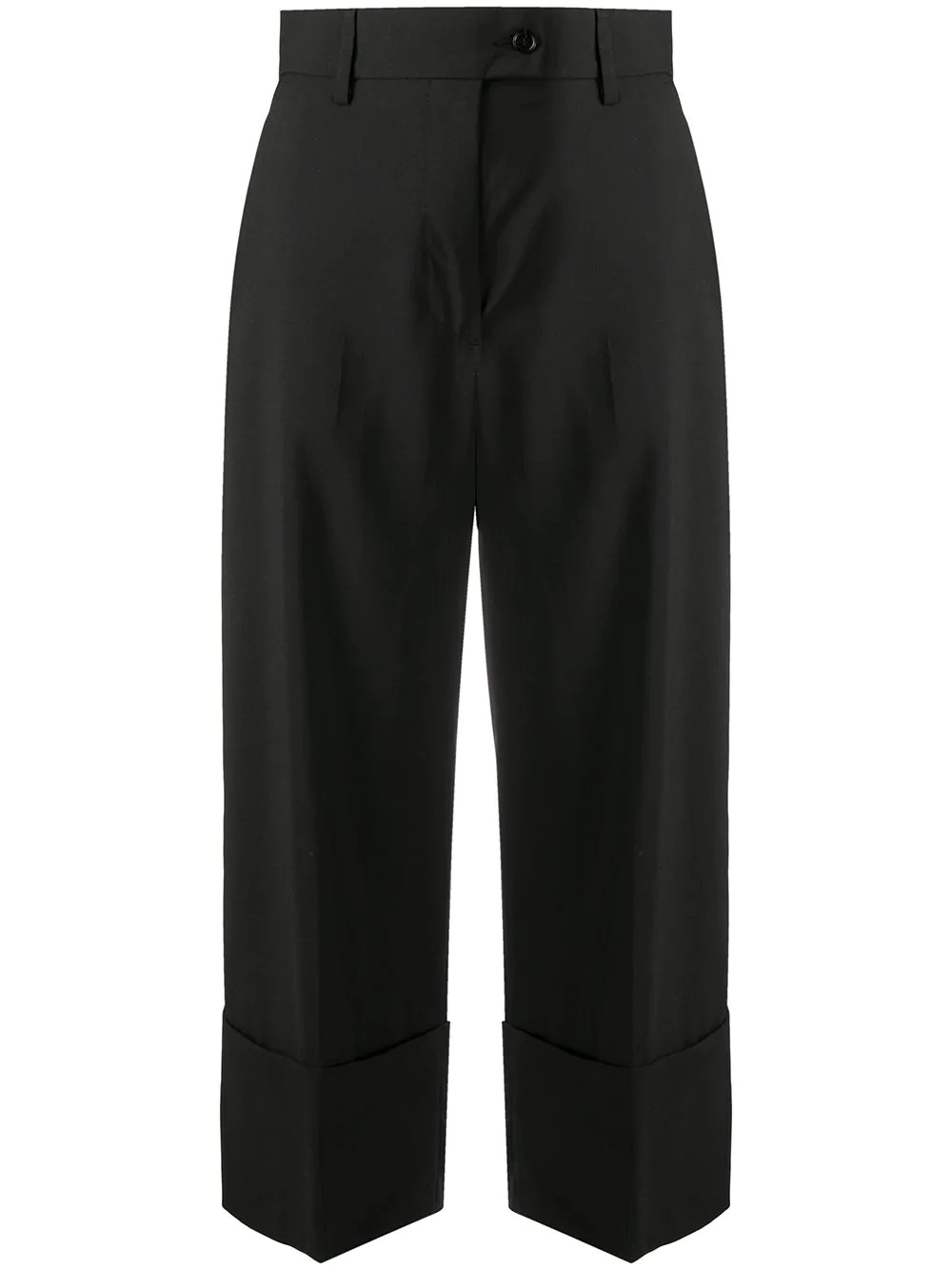 cropped wool trousers - 1