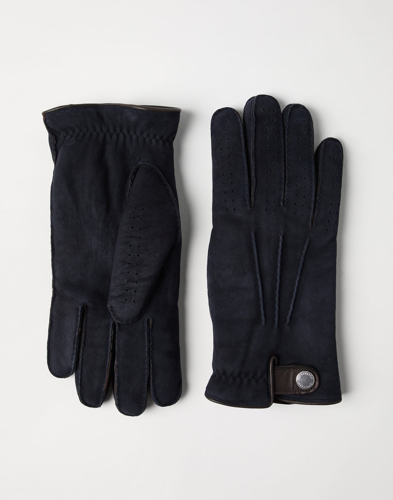 Suede shearling gloves - 1