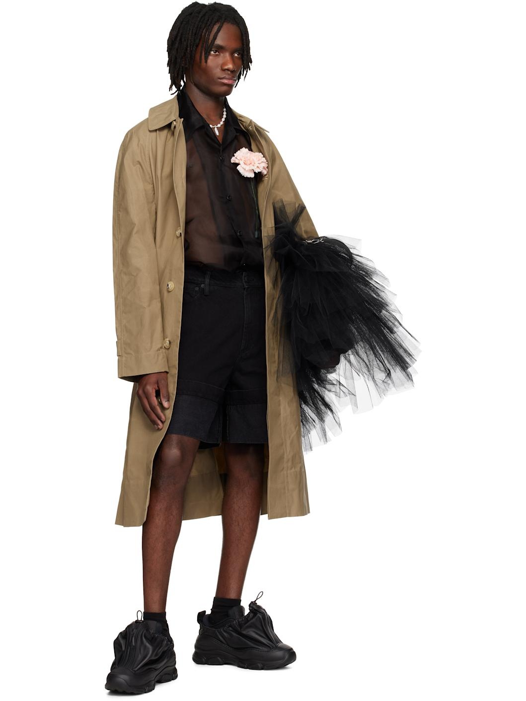 Beige Car Trench Coat - 5