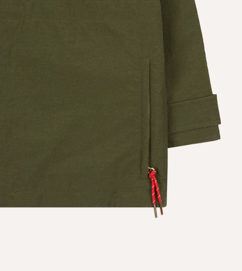 Olive and Ecru Nylon Windbreaker 7