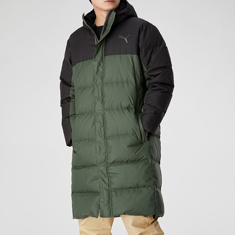 PUMA Long Oversized Down Jacket 'Green Black' 585403-64 - 5