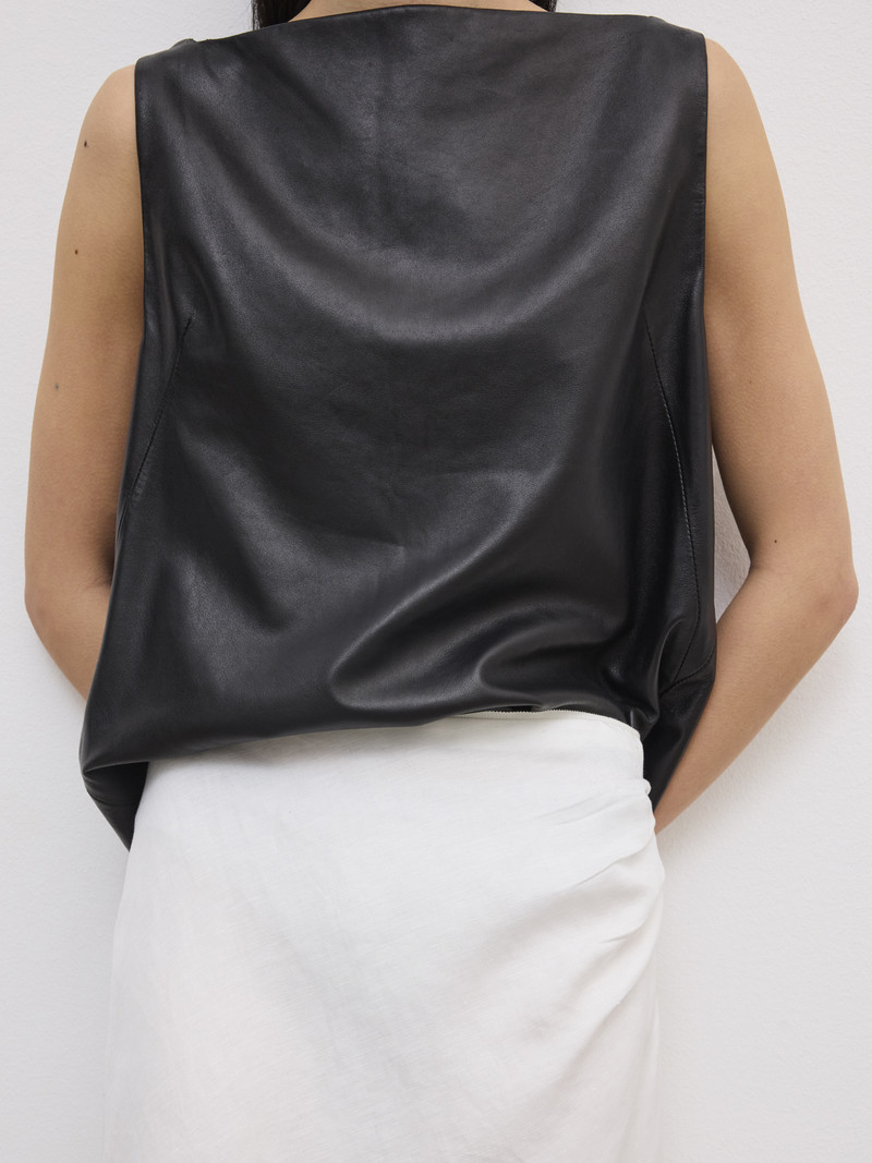 Draped Midi linen skirt 5