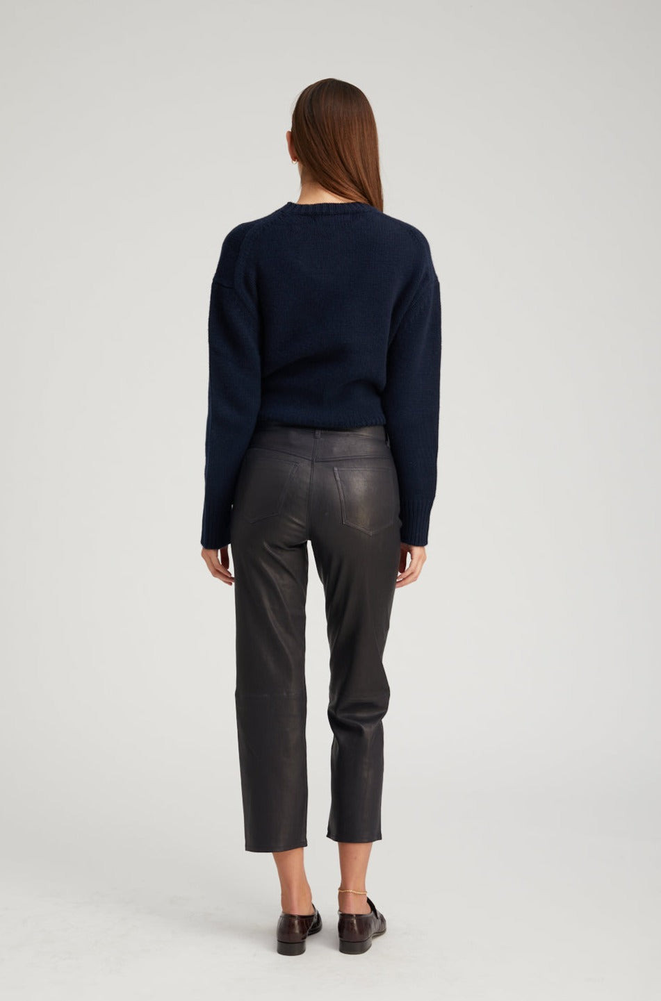 NAVY HEAVY CASHMERE SWEATER - 9