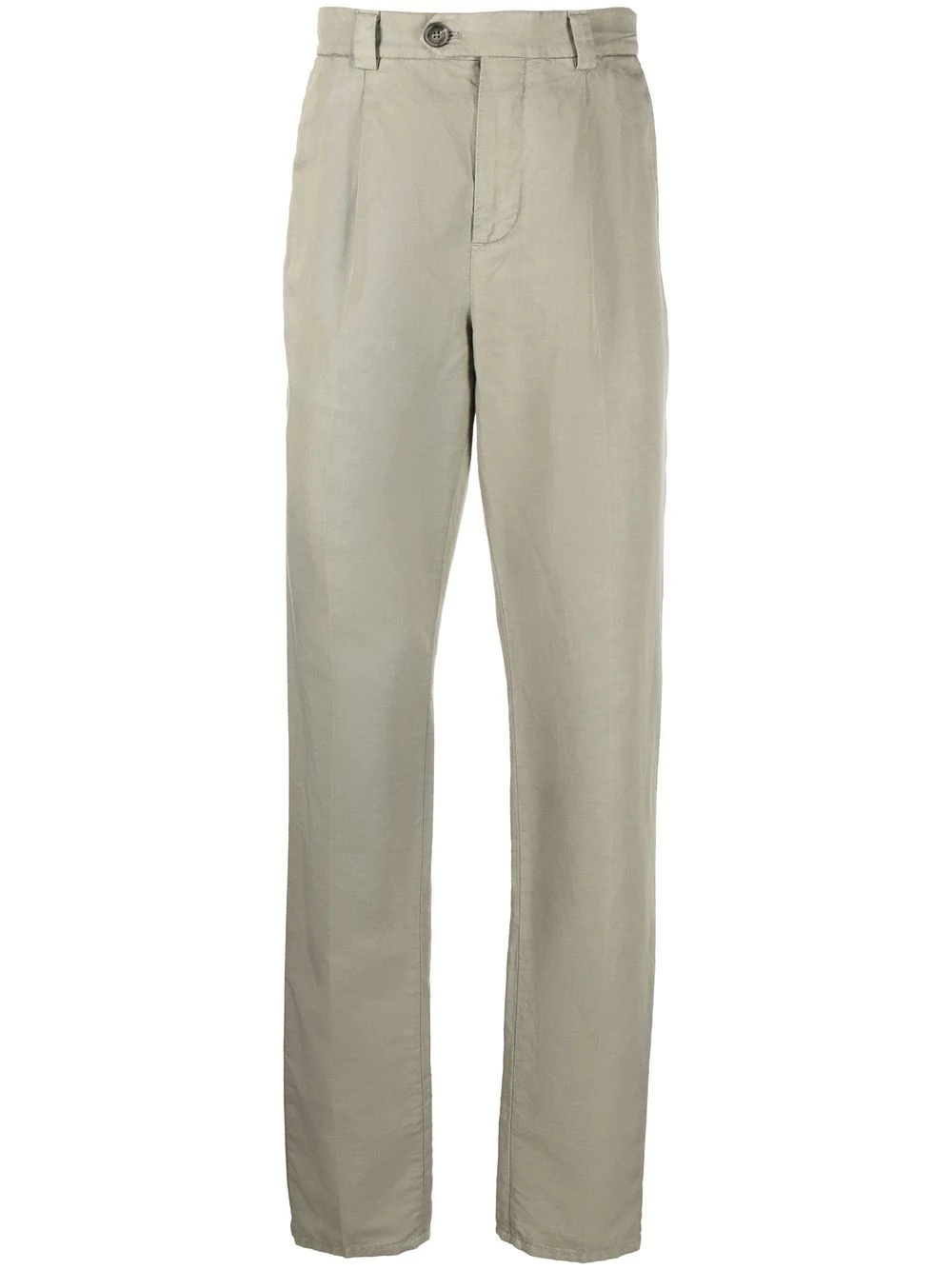 mid-rise straight-leg chinos - 1