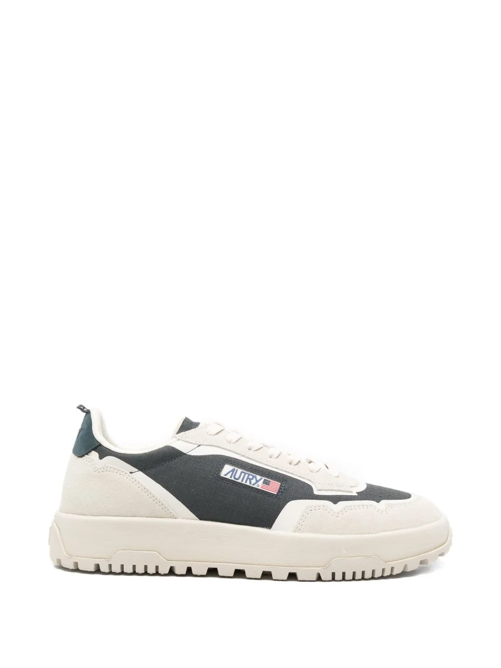 panelled low-top sneakers - 1