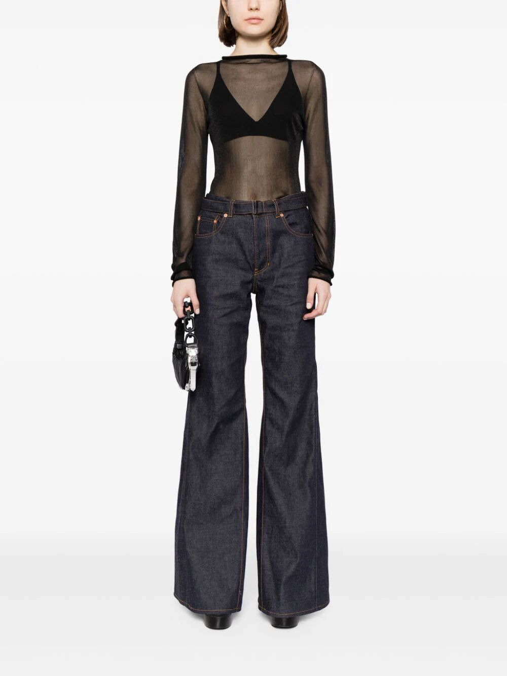 Sacai Women Denim Pants - 2