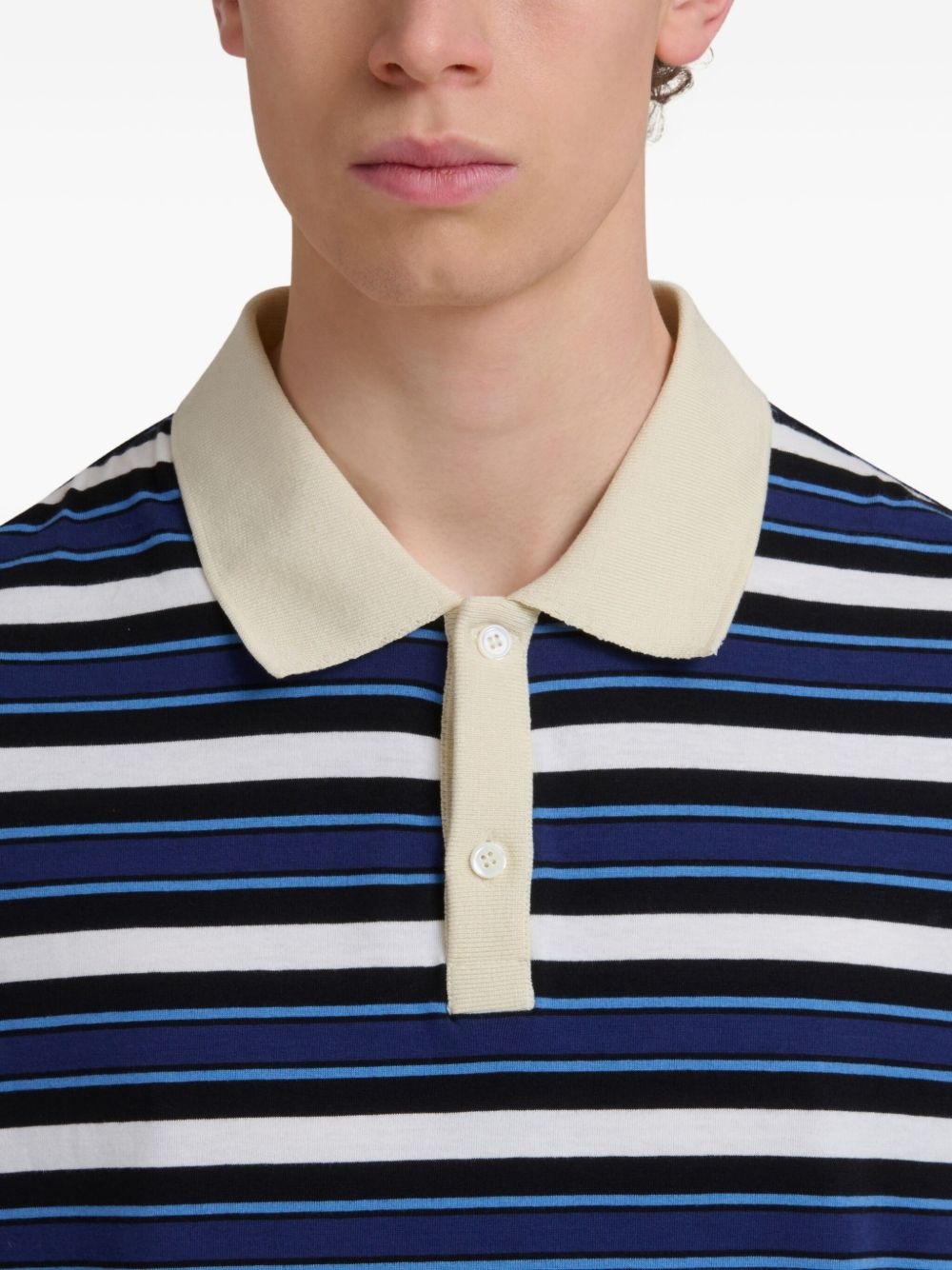striped cotton polo shirt - 4
