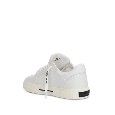Off-White Women New Low Vulcanized Canvas Sneaker in White/Black outlook