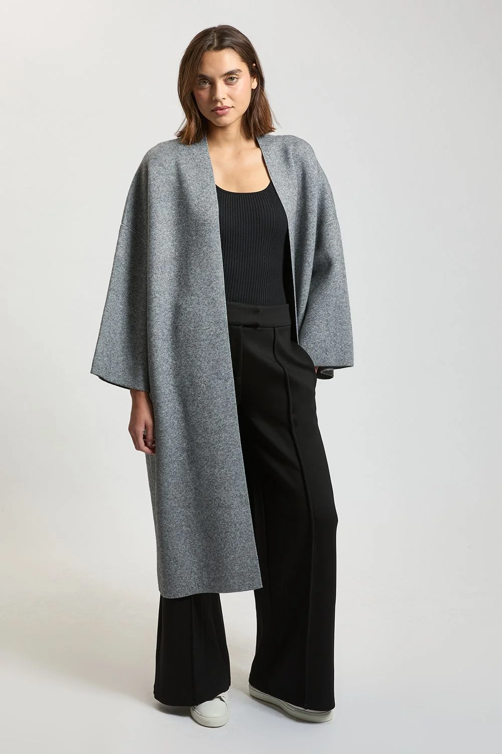 Knit Midi Coatigan - 1