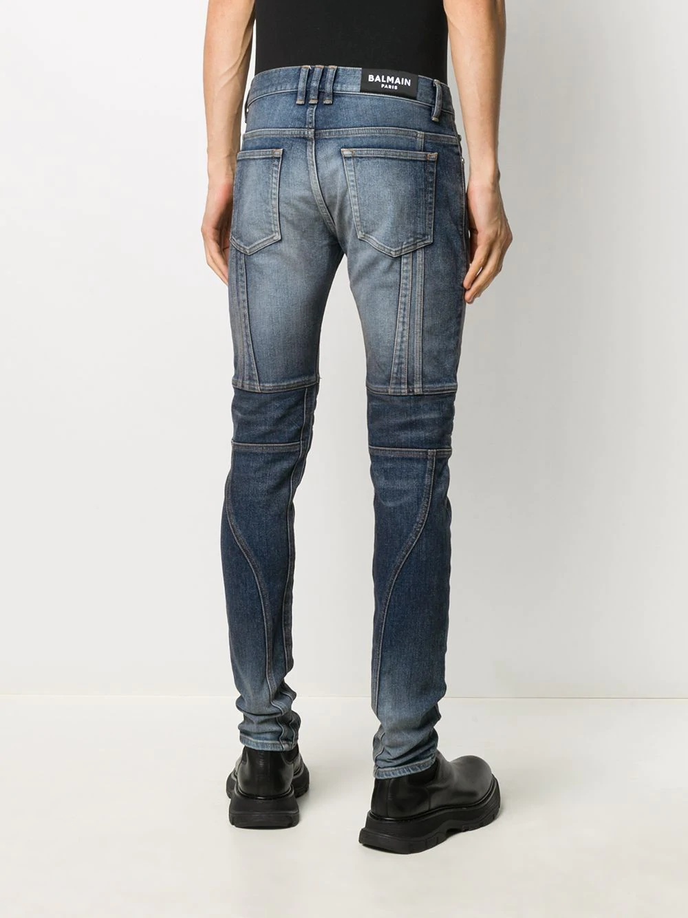 stonewashed skinny jeans - 4