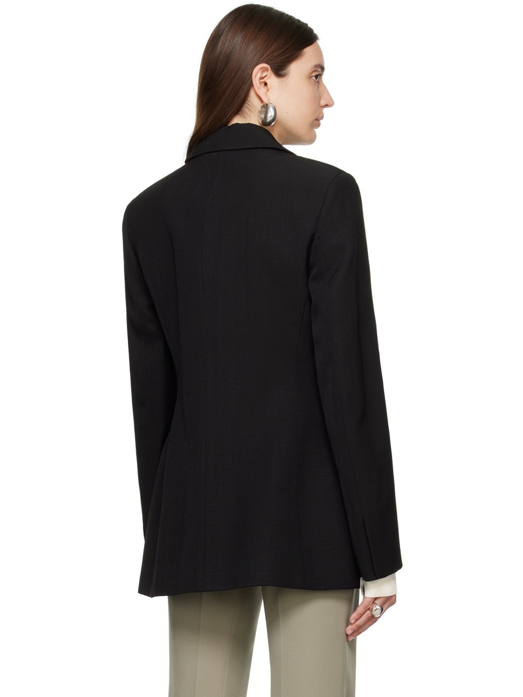 Black Tailored Blazer - 3