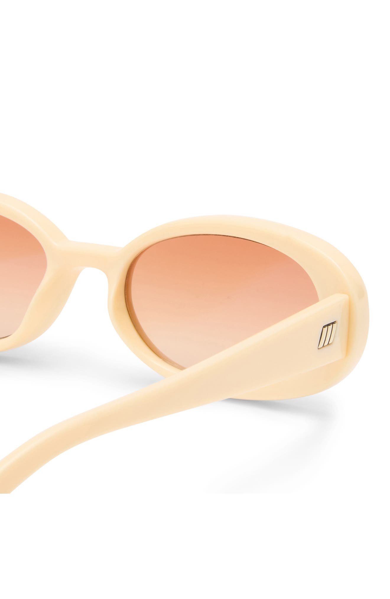 Le Specs Outta Love 51mm Oval Sunglasses in Ecru/Warm Brown Grad at Nordstrom - 4