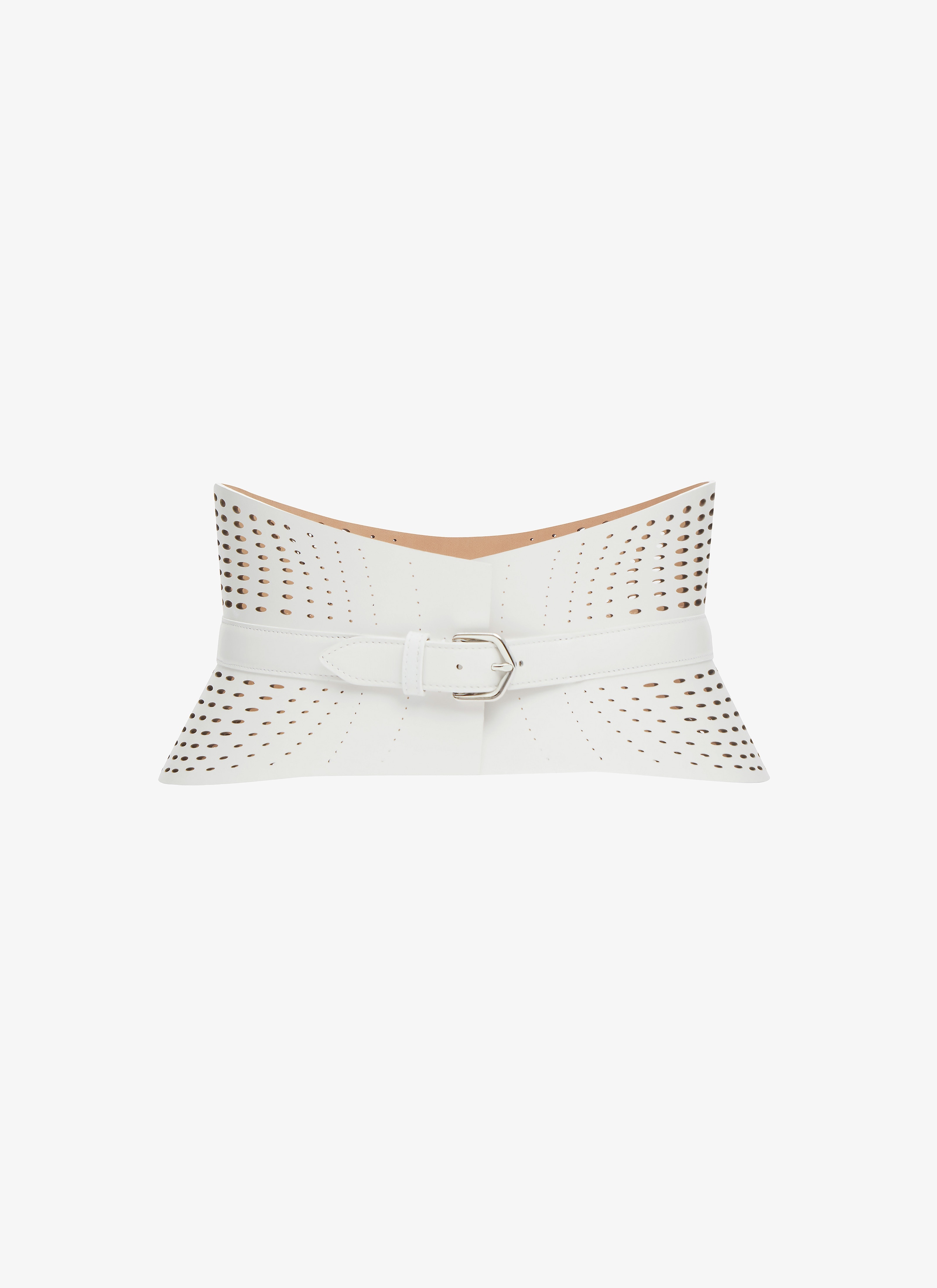 NEO BUSTIER BELT IN OPTICAL PERFO LUX CALFSKIN - 1