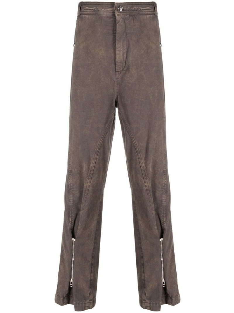 zip-detail straight-leg jeans 1