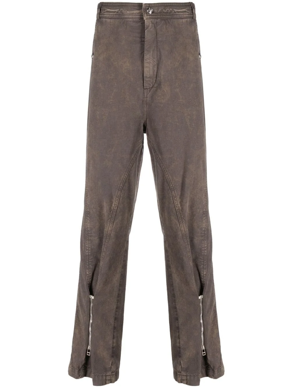 zip-detail straight-leg jeans - 1