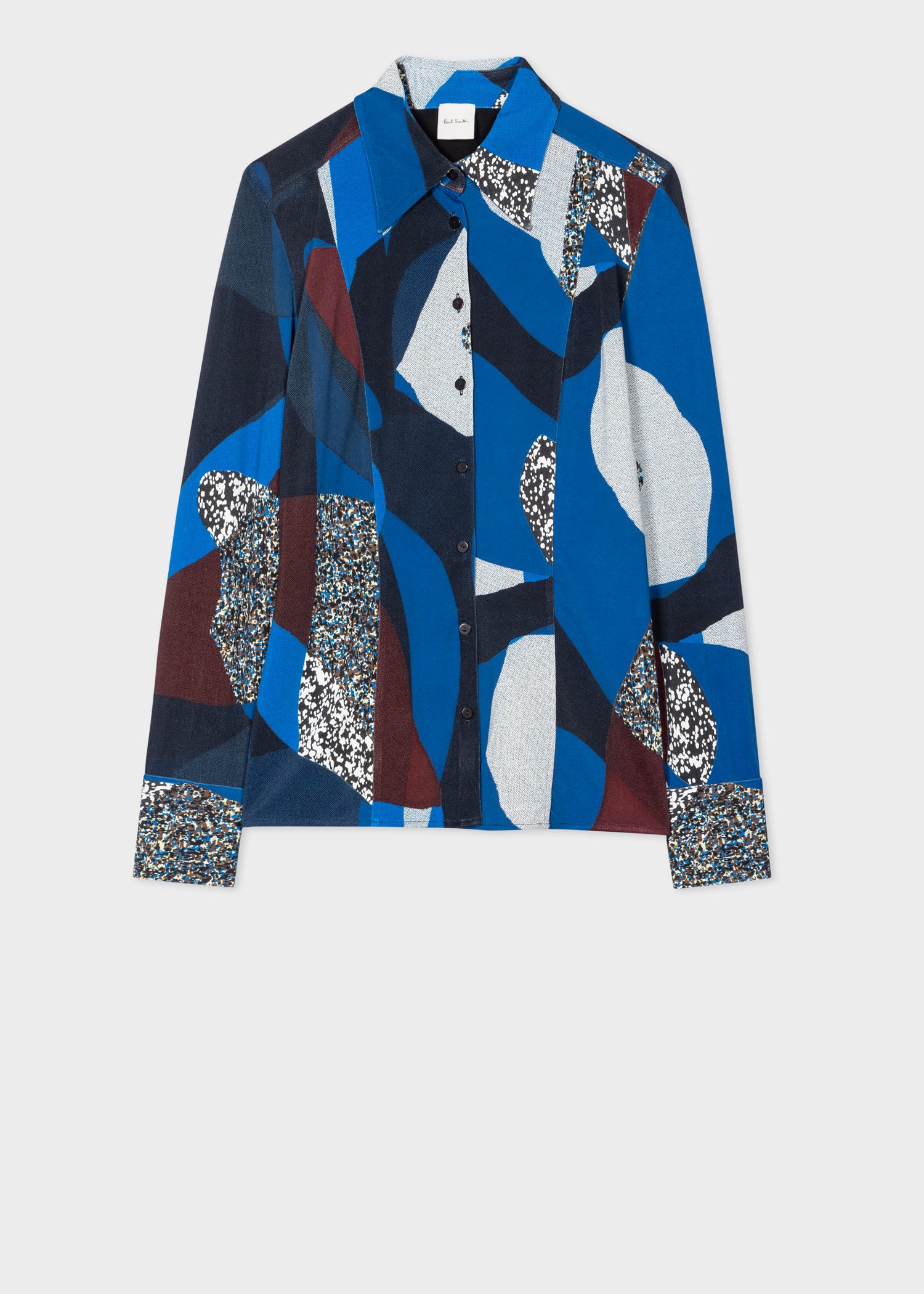 Blue 'Botanical Collage' Jersey Shirt - 1