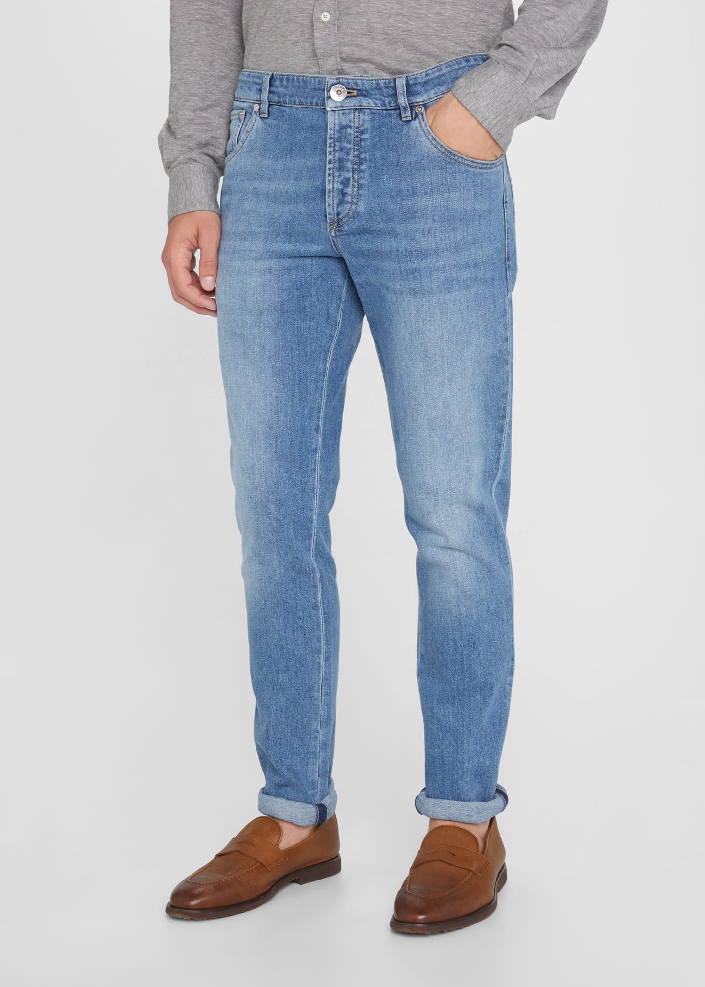 Men's 5-Pocket Denim Jeans - 4