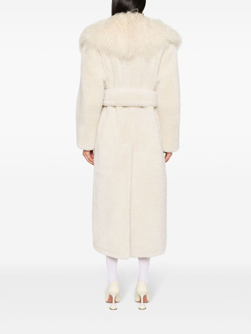 shearling fur maxi coat 4