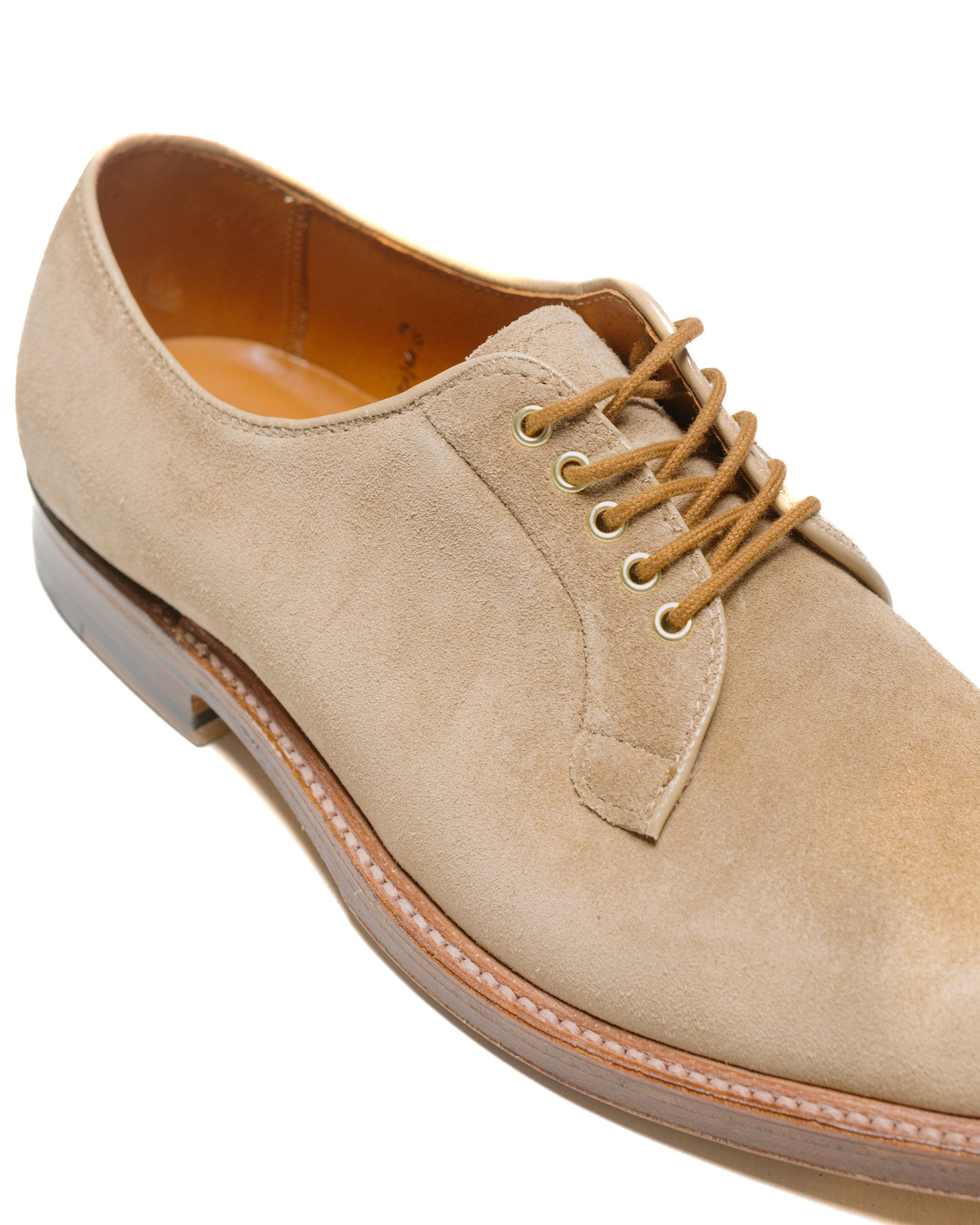 Plain Toe Blucher Tan Suede G2401 - 3