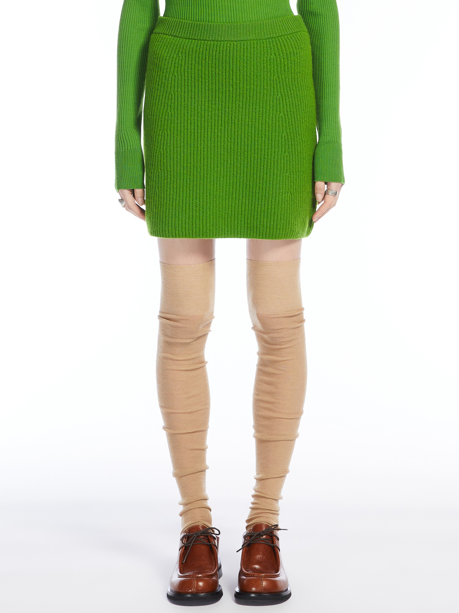 TEIERA Rib-knit mini skirt - 3