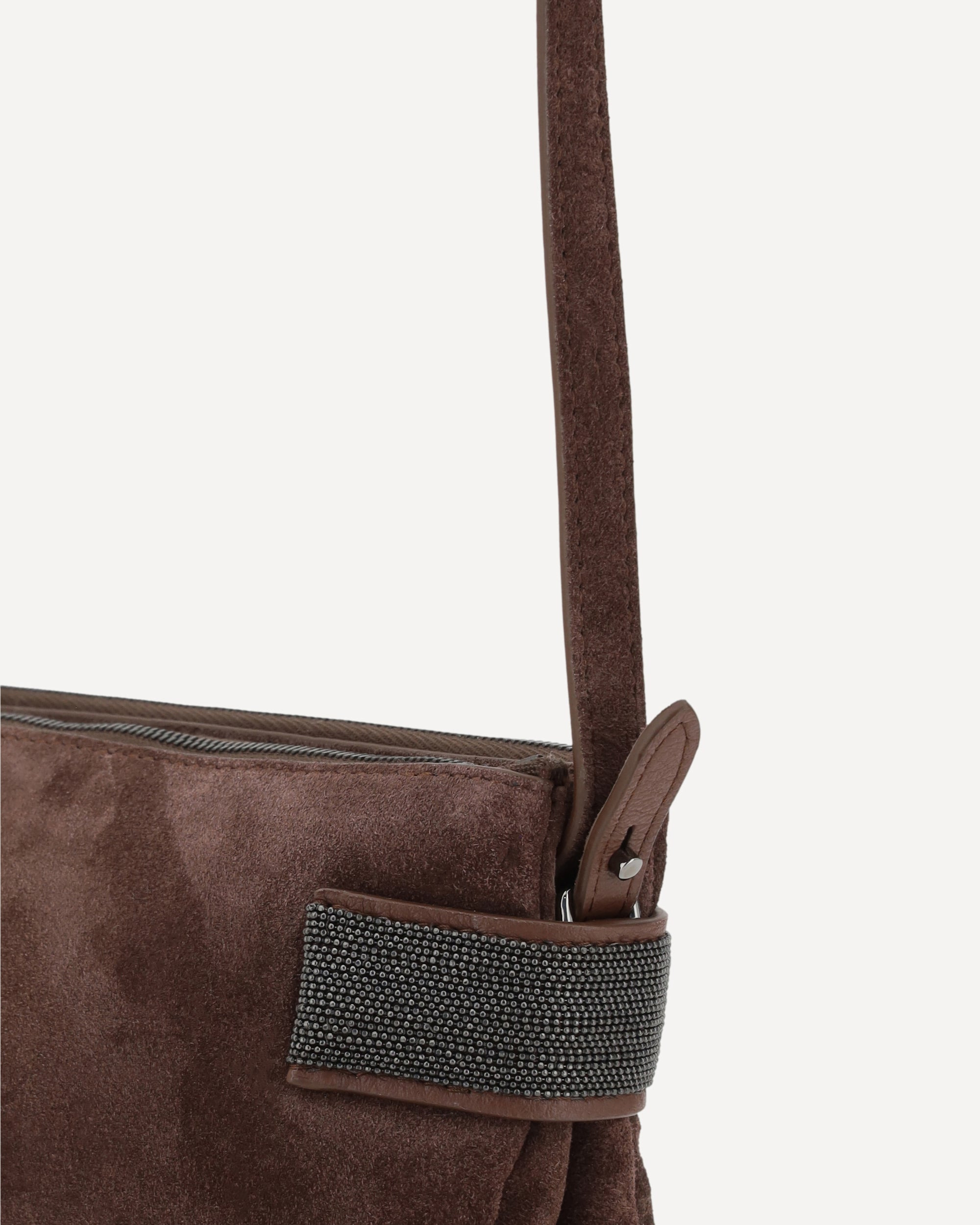 Suede leather Shoulder Bag - 4