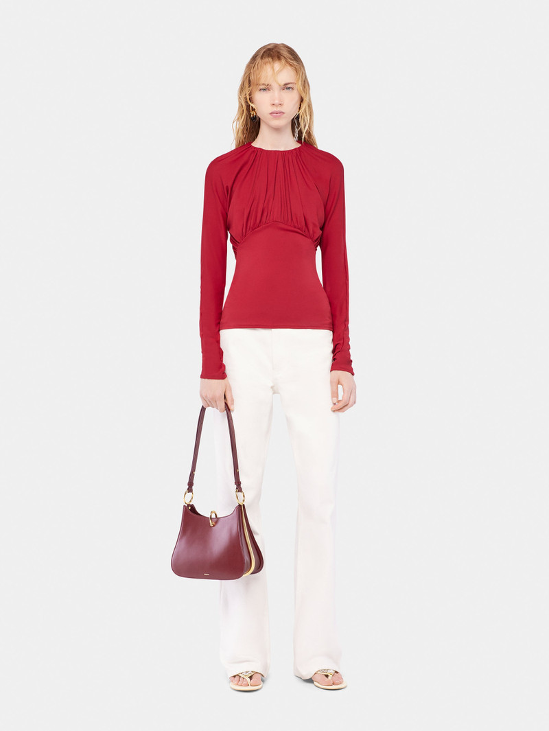 rabanne JERSEY TOP WITH RUCHED DETAILS outlook