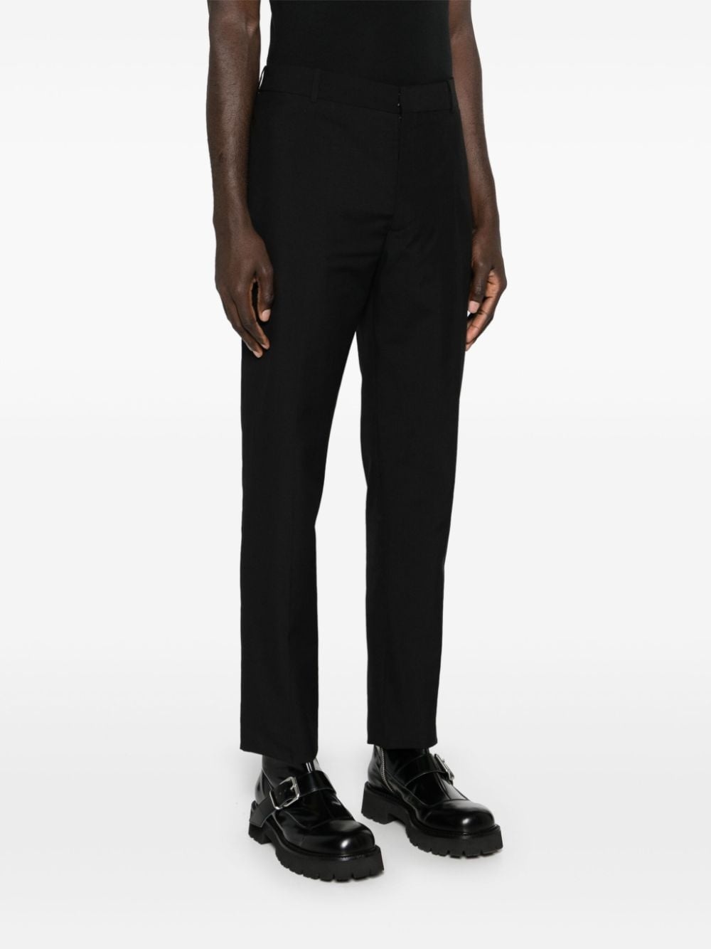 pressed-crease tailored trousers - 3